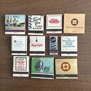 Vintage Lot of 10 Unused Unstruck Matchbooks 3